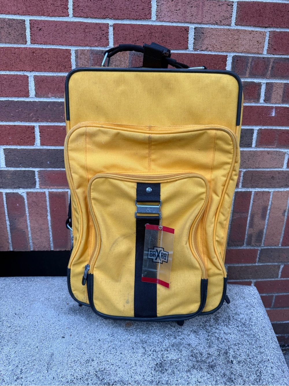 Briggs & Riley Half Moon Bay Yellow Rolling Carry On Suitcase Garment Bag